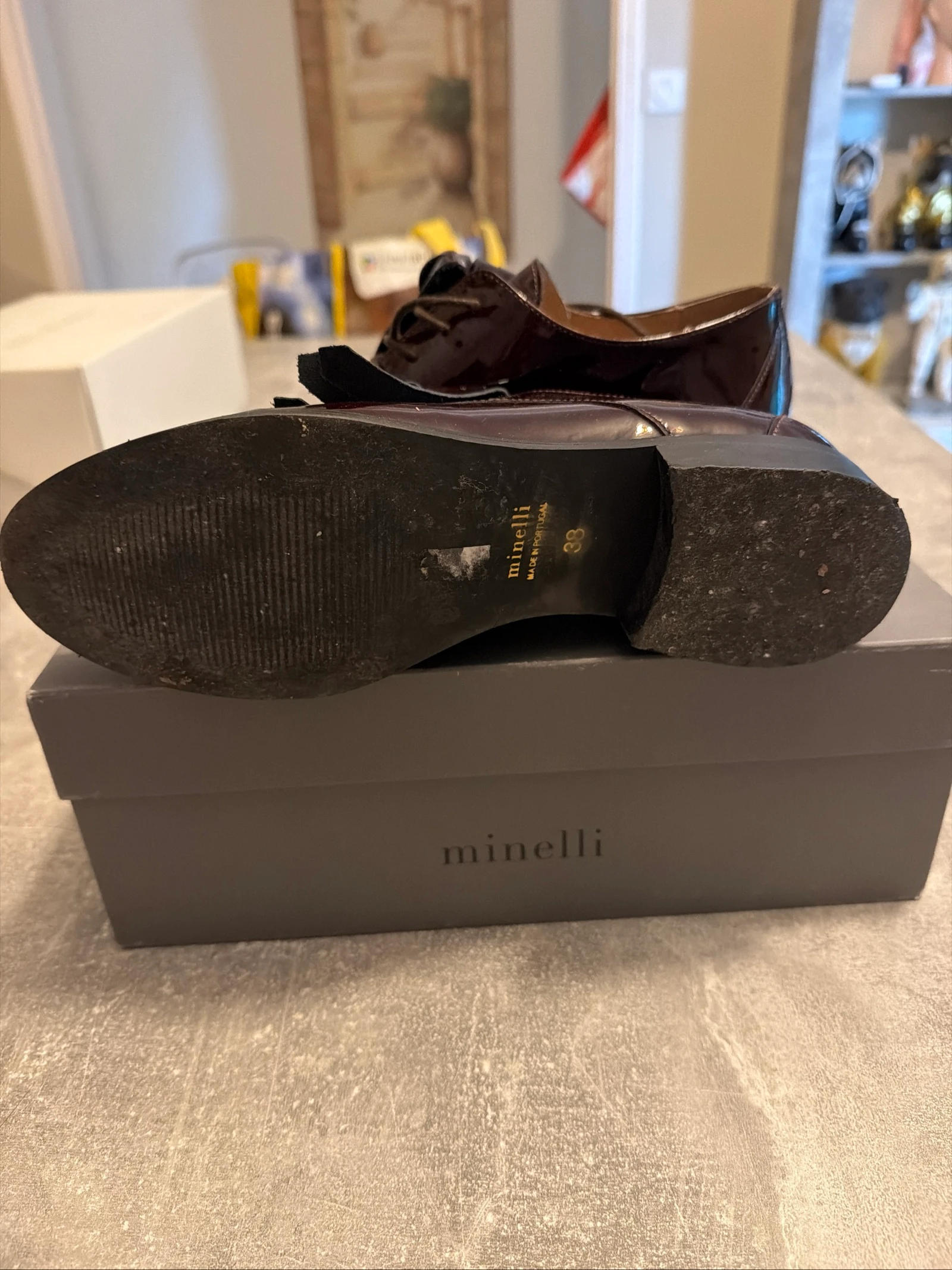 Chaussure bordeaux minelli taille 38 bon état  – photo 4